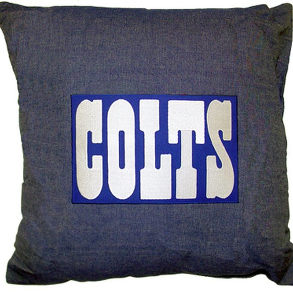 Indianapolis Colts Throw Pillow Measures 15 x 15 inches - Picture 4 of 4